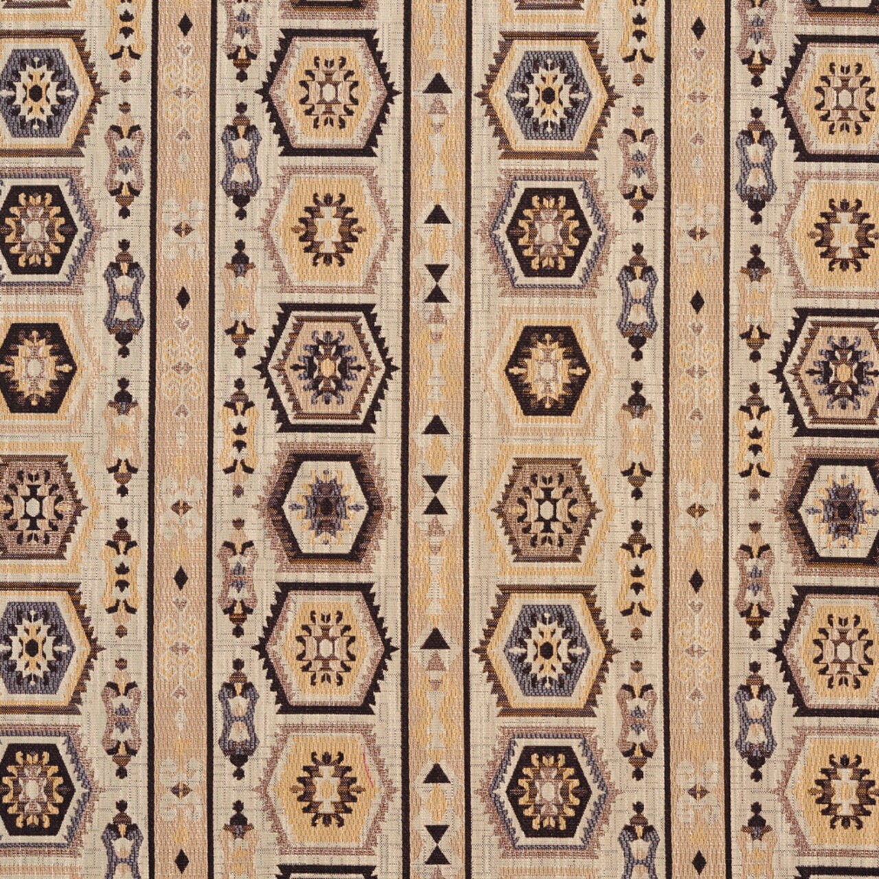 Chateau Santa Fe - Black,Gold & Yellow Abstract & Geometric,Global,Southwestern Upholstery Fabric 54 Inches"